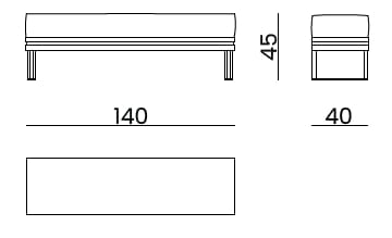 Кожаная мягкая скамья Bizzotto Italia Symphony-Infinity ARCH-00116525 - Вид №2