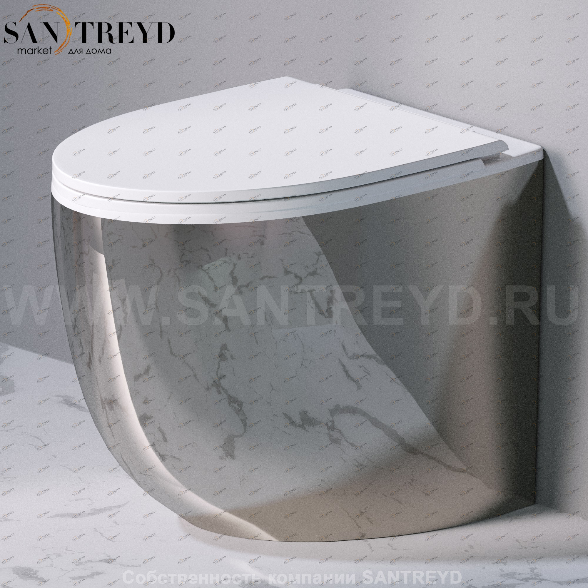 S557T0R0V7.251 Приставной унитаз напольный Хромированный A. e T. Italia Dot Италия AeT ITALIA DOT 2.0