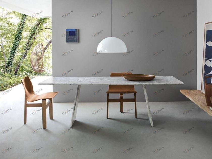 Agapecasa Прямоугольный мраморный стол с двумя опорами sun-id-1471867