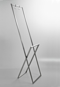 TANA/XL 3SC Подставка для полотенец и халатов со скрещенными ножками из полированной нержавеющей стали Moderno