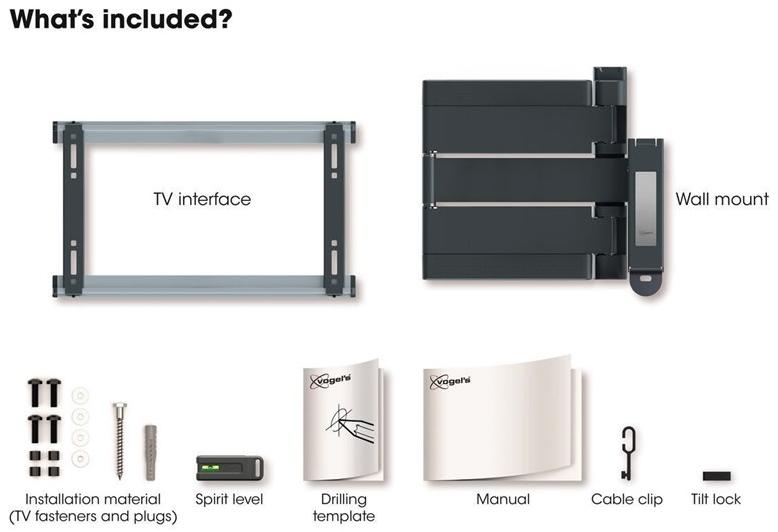 Vogel's - Exhibo Регулируемый настенный монитор / подставка для телевизора Thin sun-id-1510875 - Вид №5