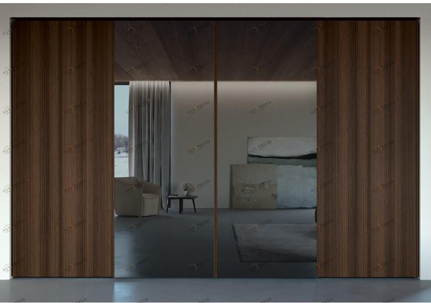 Febal Casa Шкаф-купе из меламина с раздвижными дверцами с зеркалом sun-id-1365198