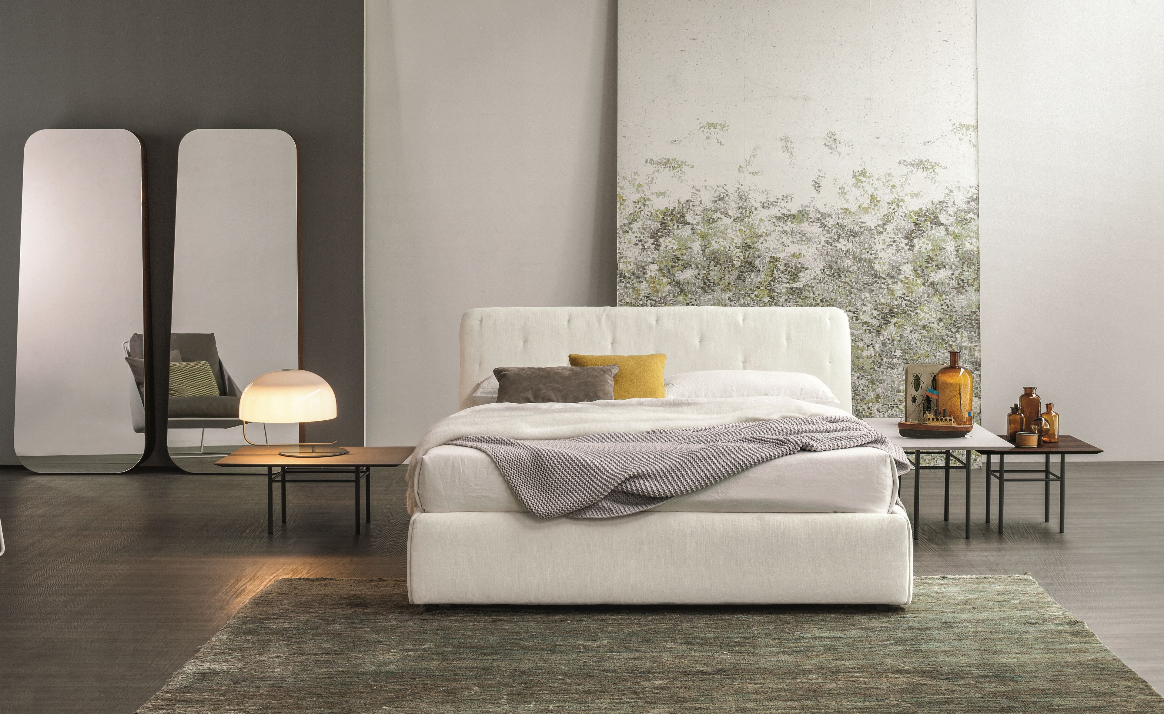 Двуспальная кровать из ткани с мягким изголовьем BONALDO TONIGHT ARCH-00050730 - Вид №5