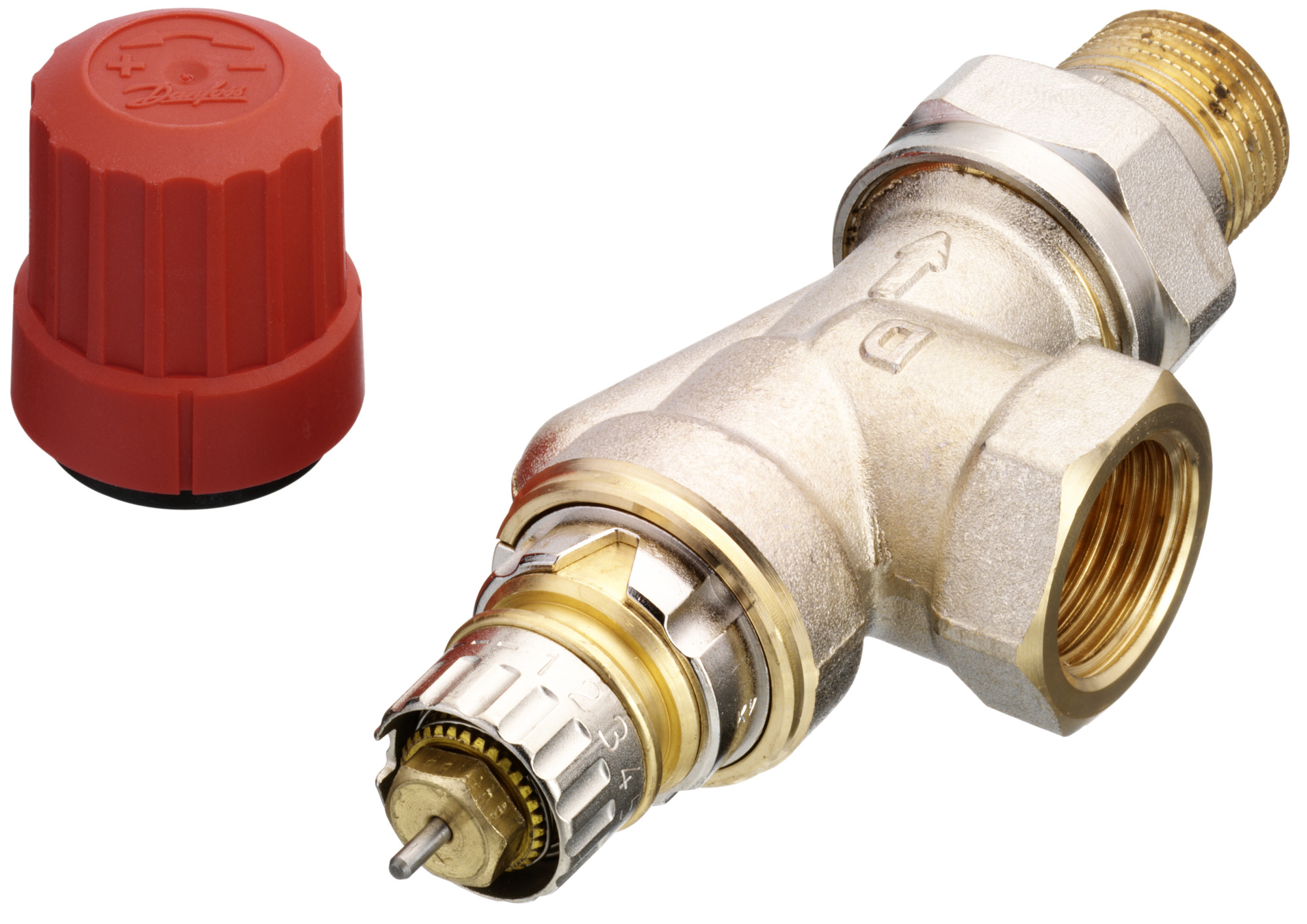 Danfoss Клапан RTR-N/RA-N для двухтрубной системы отопления RTR-N 15 Кл. т-рег. Угл. трехос, лев. 013G7022  - Вид №6
