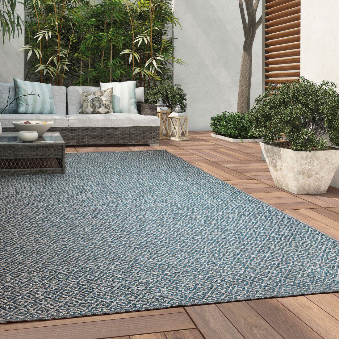Прямоугольный напольный ковер с рисунком Ademi Outdoor ARCH-00130407 - Вид №1