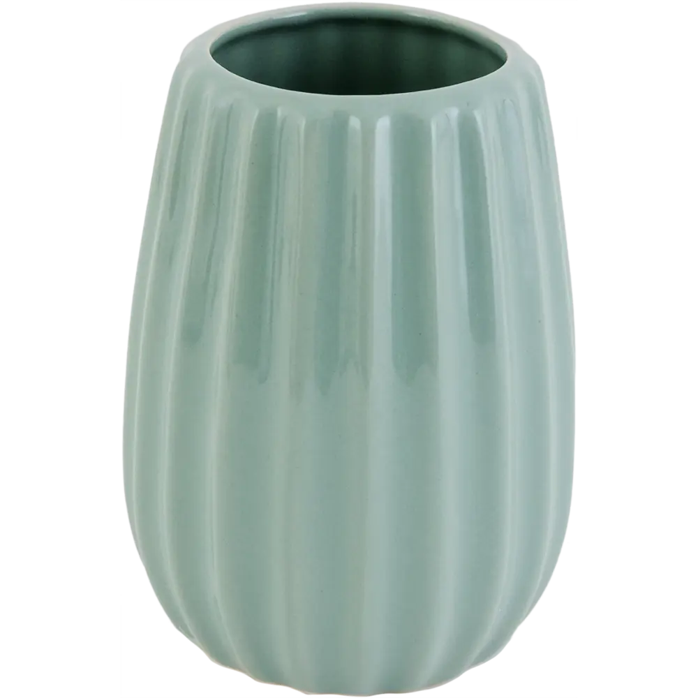 Стакан для зубных щёток Swensa Roya керамика цвет зелёный STLM-2135023