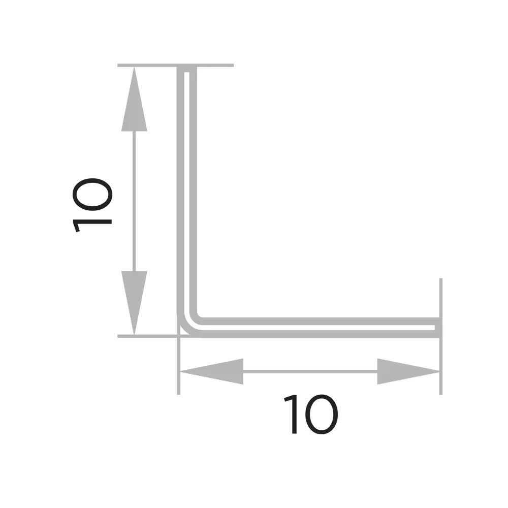 Угол ПВХ 10x10x2700 мм белый Santreyd STLM-2049193 - Вид №1