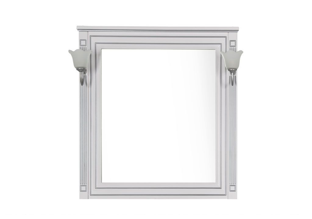 Зеркало Aquanet Паола 90 белый/серебро 00181769 - Вид №1