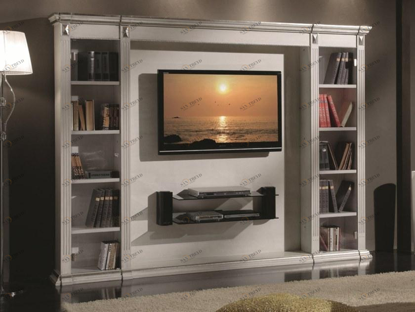 SCAPPINI & C Тумба под ТВ из лакированного дерева с книжным шкафом 35th anniversary 2009