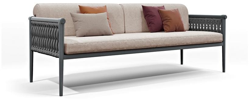 Atmosphera 3-местный садовый диван из веревки и ткани Dandy 2.0 Da.dv - Вид №2