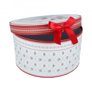 304/1 Коробка картонная круглая бумажная в ассортименте №01 23х23х12 см большая Grand Gift