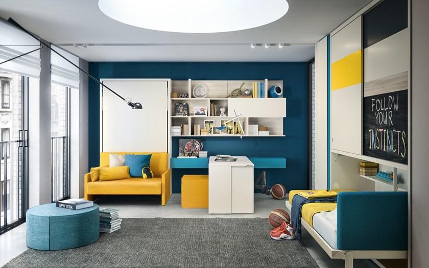 CLEI Выдвижная односпальная кровать из меламина Kali sun-id-1499384 - Вид №3