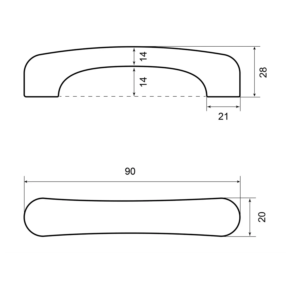Мебельная ручка-скоба Porcellana розовый 64 мм PALLADIUM STLM-2065422 - Вид №3