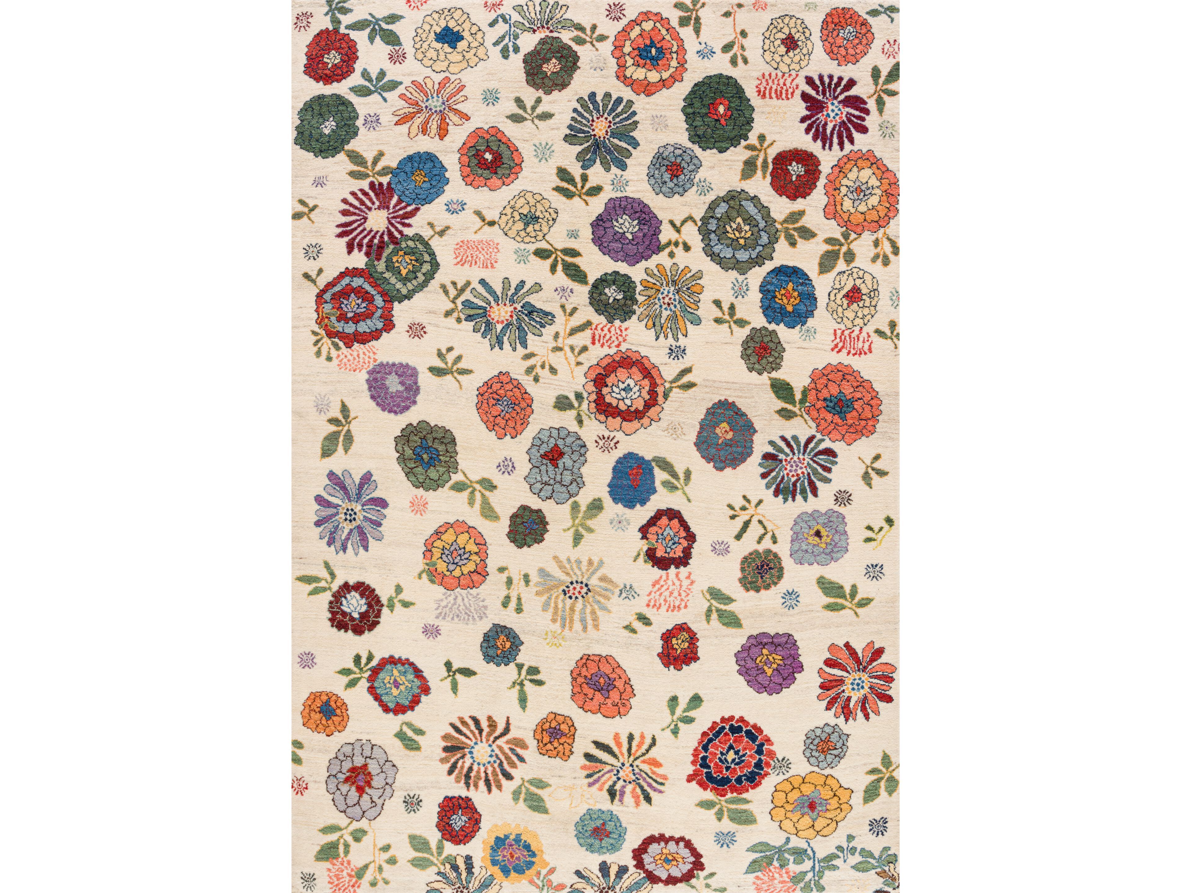 Прямоугольный шерстяной цветочный ковер Zollanvari Ikebana Kyoto-Designer ARCH-00056902 - Вид №1