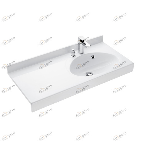 1A70083NOT01R Подвесная раковина настенная прямоугольная AQUATON ОТЕЛЬ белая