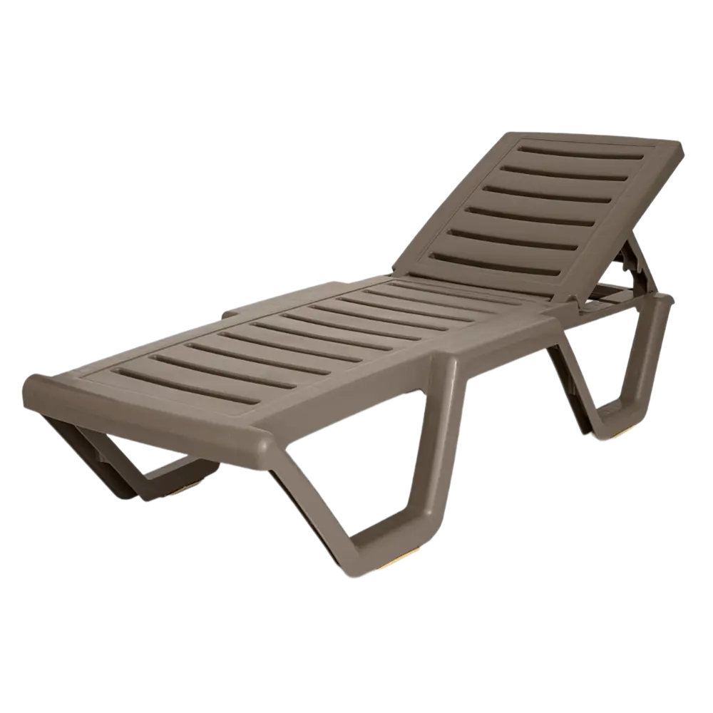 Шезлонг Атлант 184x62x33 см пластик цвет мокко Santreyd STLM-2210200 - Вид №1