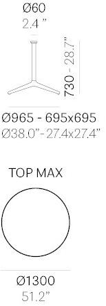 Pedrali Стол из алюминия и стекла с основанием 4 звезды Ypsilon sun-id-1374973 - Вид №1