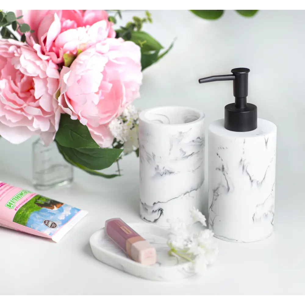 Мыльница Marble полирезина текстура мрамор PROFFI HOME STLM-2011848 - Вид №2