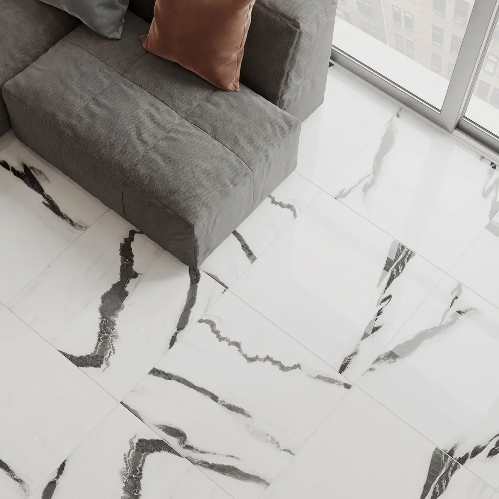 Керамогранит Super Panda 60x60 см 1.44 м² цвет белый Santreyd STLM-2086823