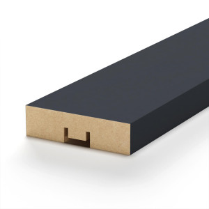 Интерьерная Рейка МДФ STELLA Планкен De Luxe Black Lead 16*60*2700 (уп.6 шт.)