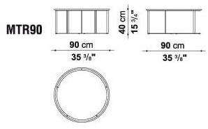 B&B Italia Круглый журнальный столик из мрамора Mera sun-id-1381824 - Вид №9