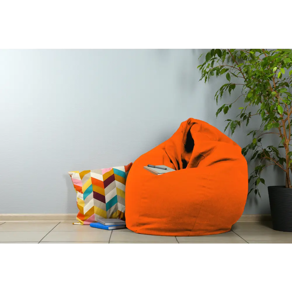 Кресло-груша полиэстер Seasons оранжевый 70x120 см STLM-2072533 - Вид №3