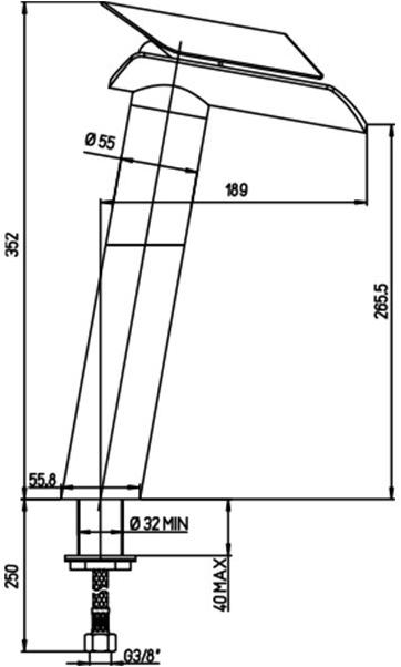 Paini Morgana 73OP205LL смеситель для раковины - Вид №1