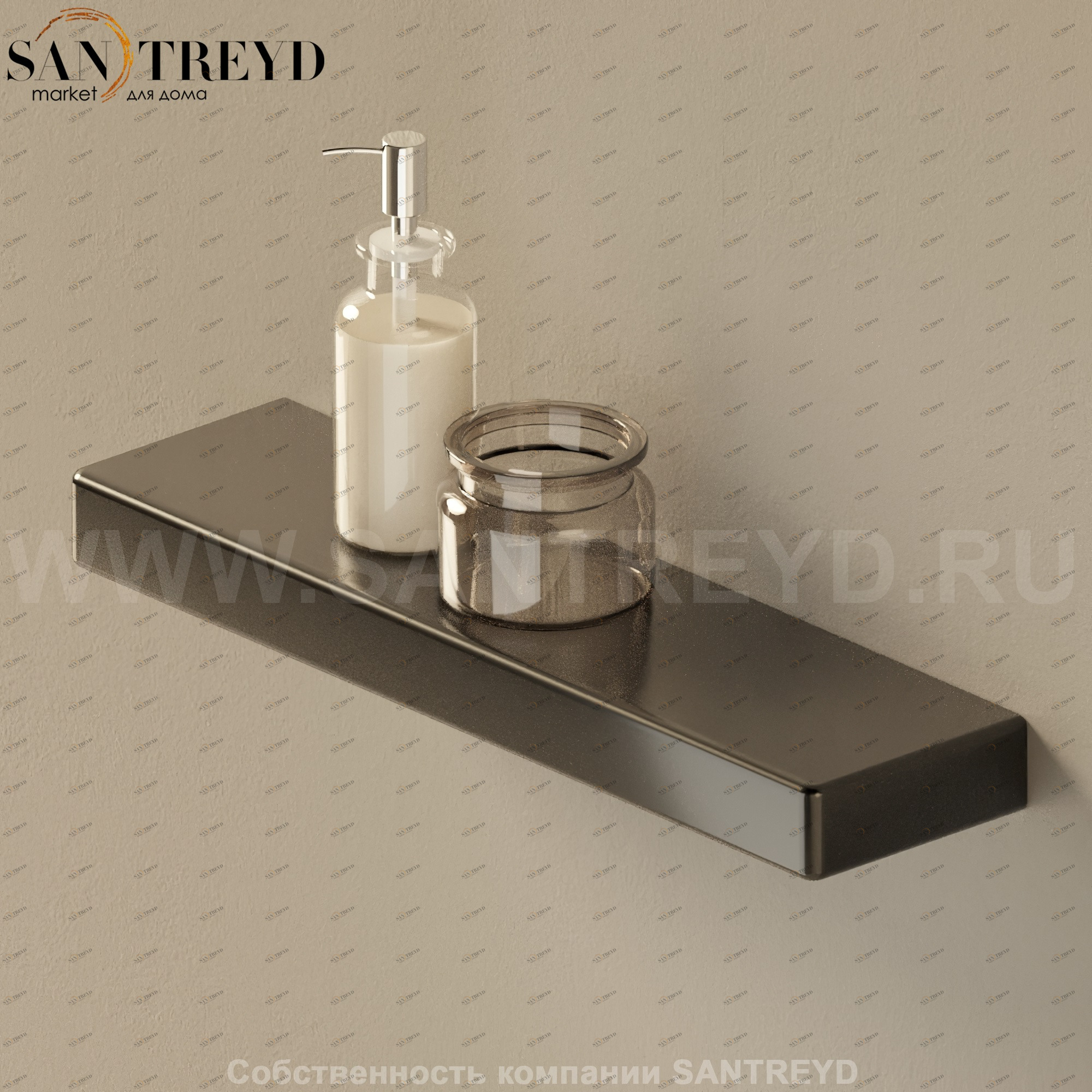 Flaminia BRICK SLIM Полка черная 5090S.9017 Ceramica Flaminia 5090S9017