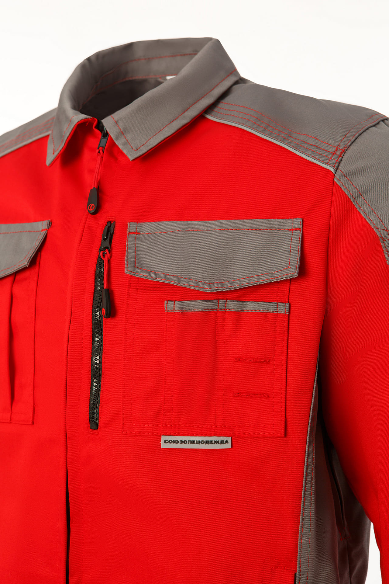 64646 Костюм  NEW 2 красный с серым STATUS  Летняя спецодежда  размер 60-62/170-176  - Вид №6