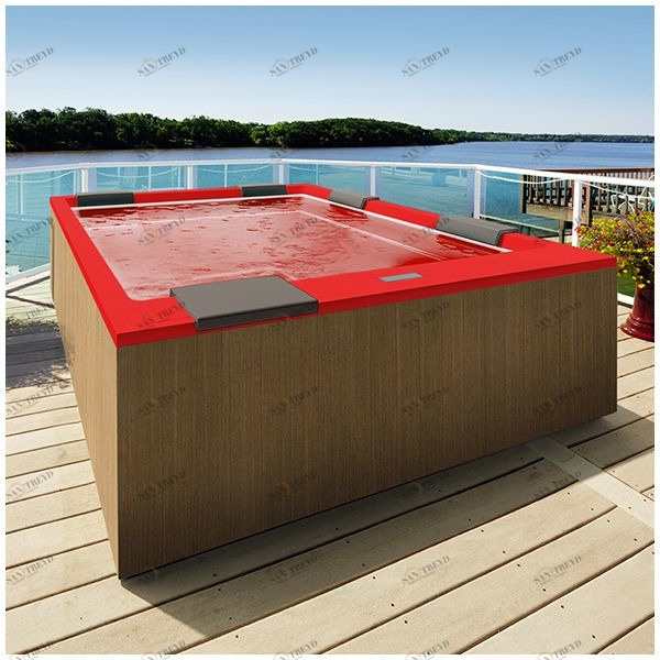 Бассейн Gruppo Treesse Muse Plus-V212I-PL-K прямоугольный встроенный красный PLUSV212IPLK