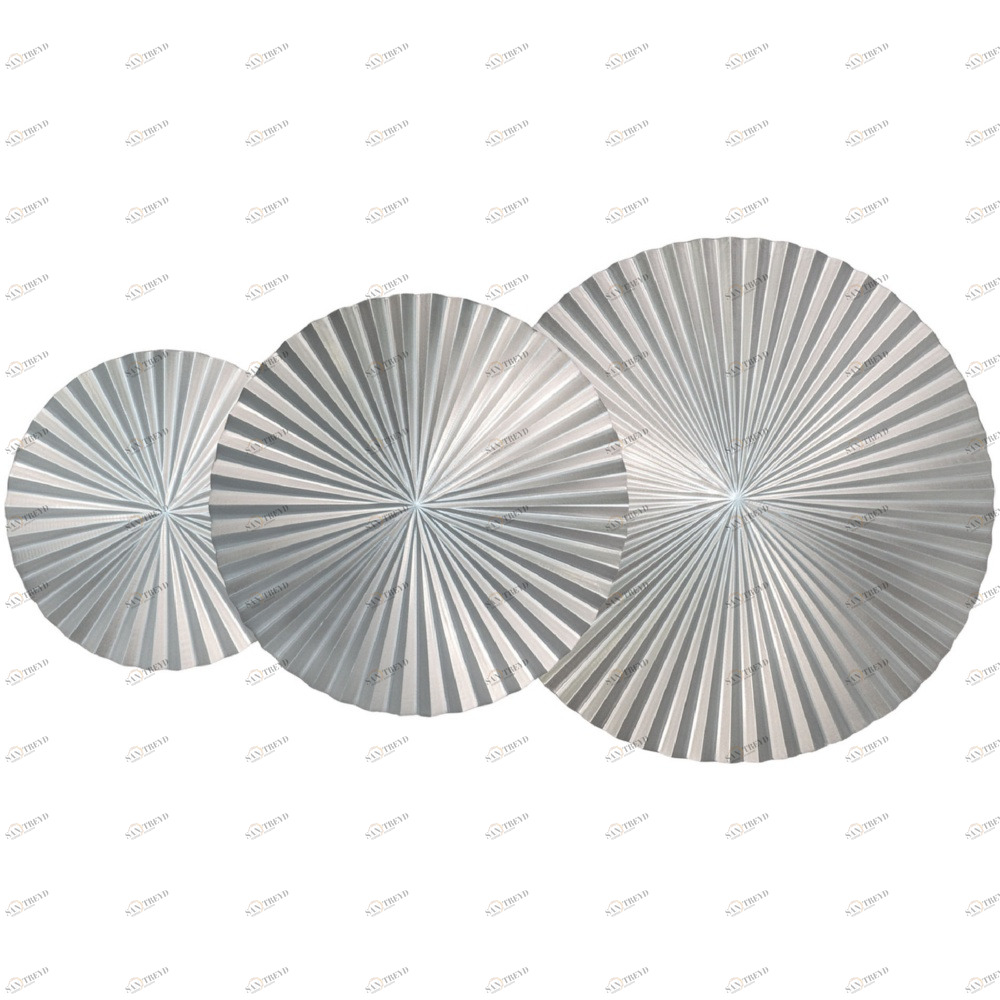 Панно декоративное настенное из дерева 105х50 см серебряное Silver-3 EVENHOME  00-3878817 Серебро 