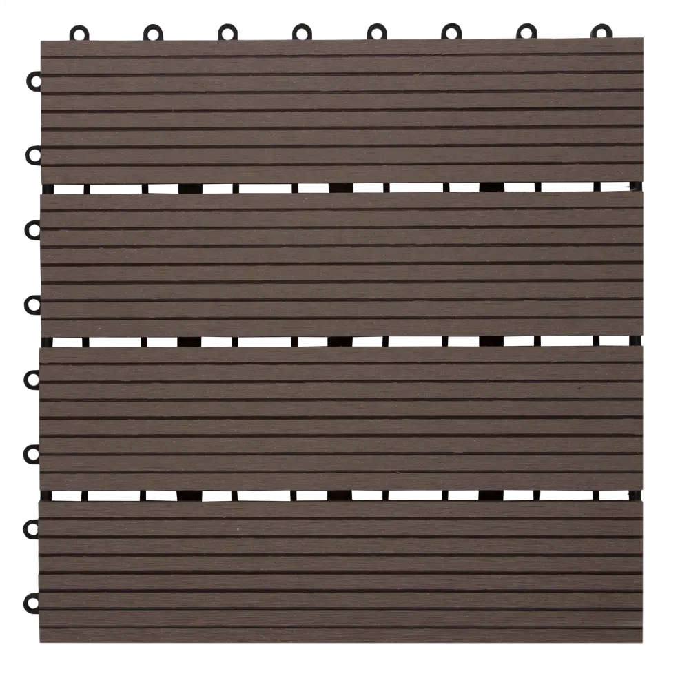 Садовая плитка ДПК 30x30 см шоколад Santreyd STLM-2184673