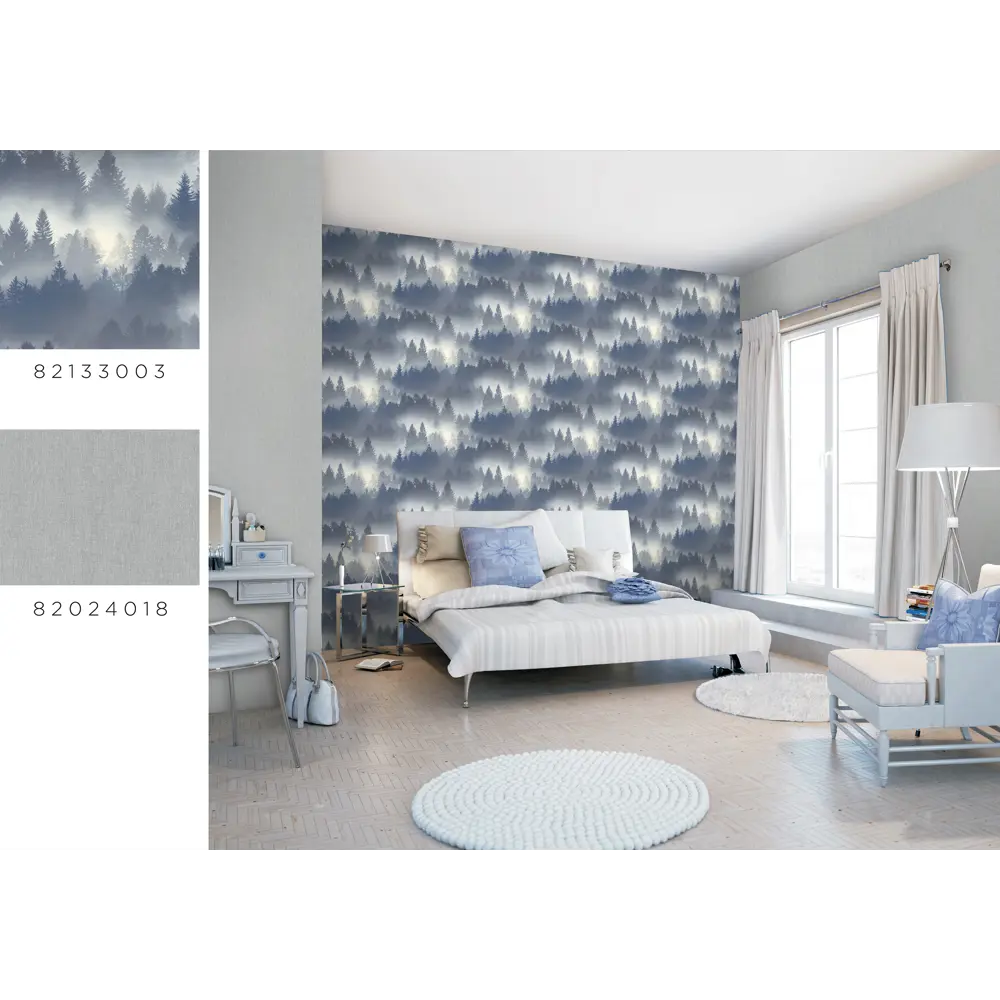 Обои флизелиновые «Лес» RA 860832  цвет синий 0.53х10.05 м Rasch b.b home passion STLM-2065908 - Вид №4