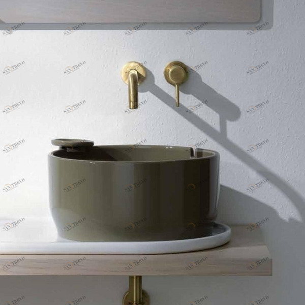 08UK31 Накладная раковина на столешницу  овальная Olympia Ceramica 