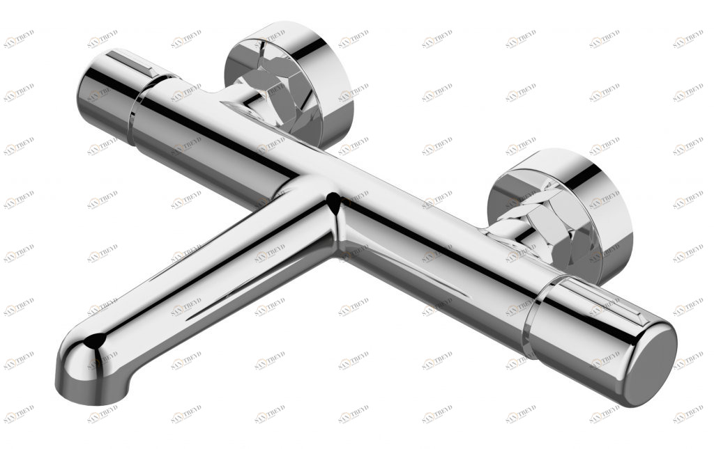 Смеситель для ванны и душа BelBagno UNO-VASM-CRM