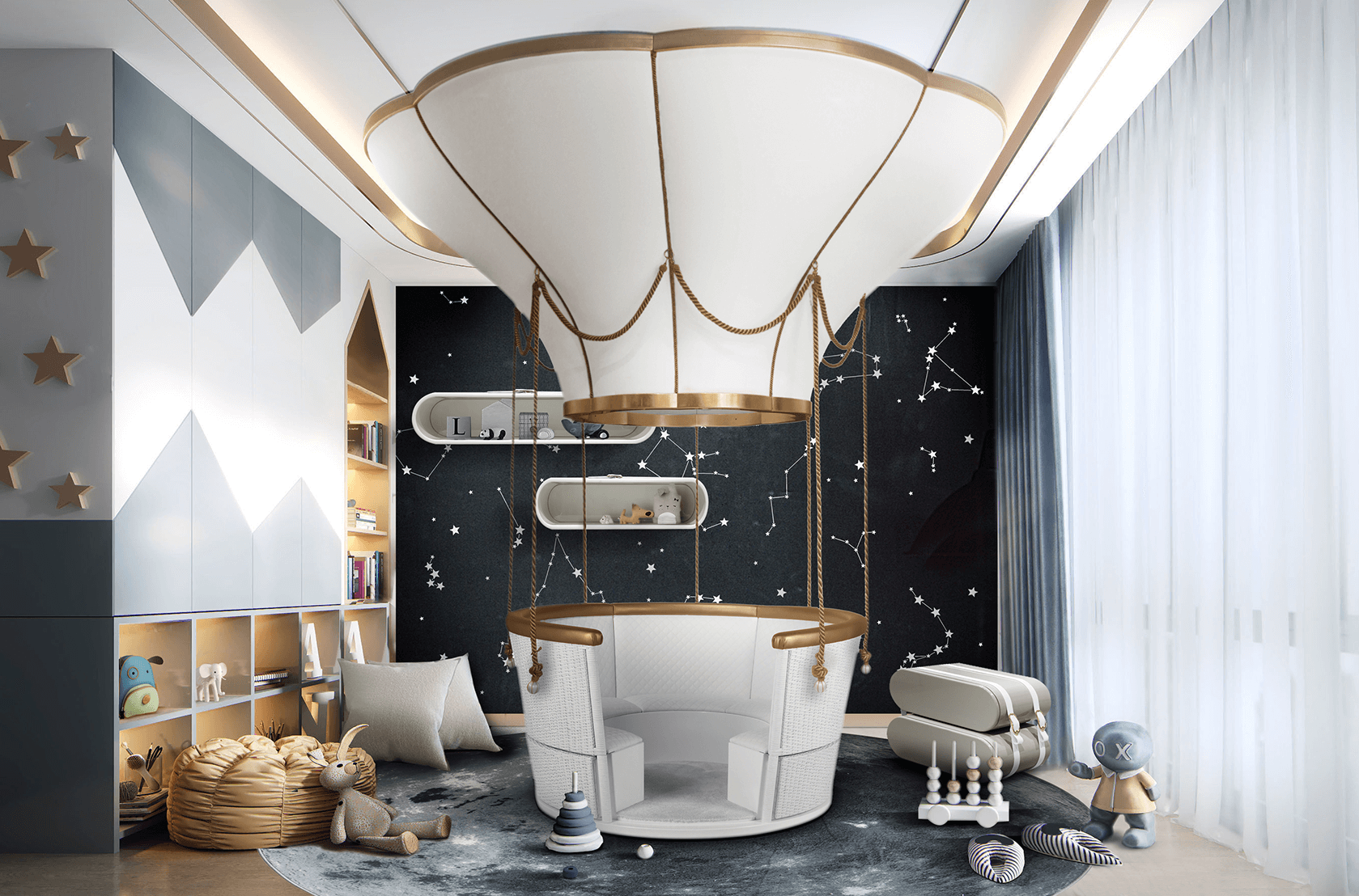 CIST802 Детская кровать Воздушный Шар Фэнтези Воздушный Шар Circu  - Вид №5