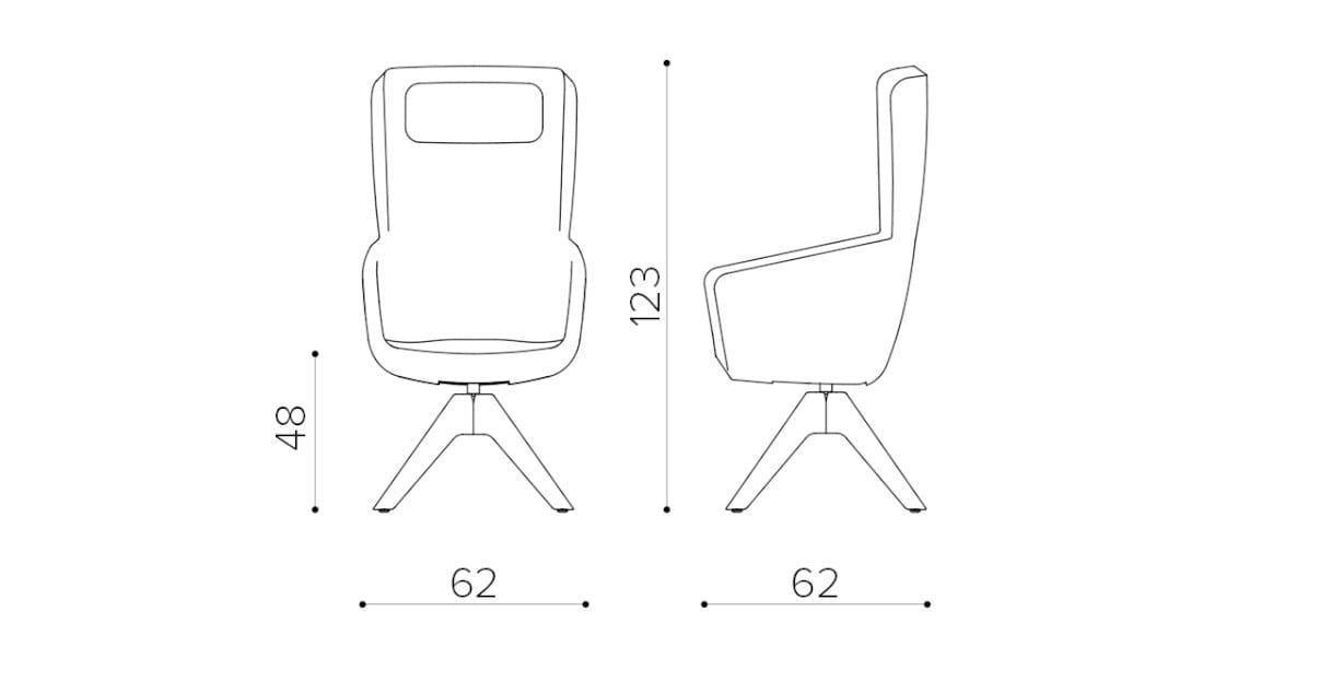 Тканевое кресло с подголовником True Design Arca ARCH-00086473 - Вид №4