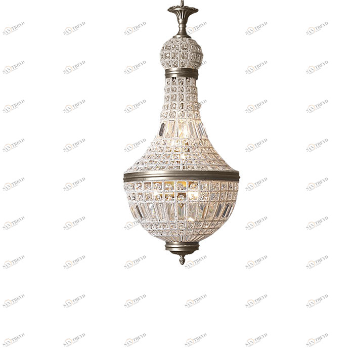Подвесной светильник French Empire 6S от Delight Collection 8307-6S DELIGHT COLLECTION ДИЗАЙНЕРСКИЕ 243713 Прозрачный;латунь 