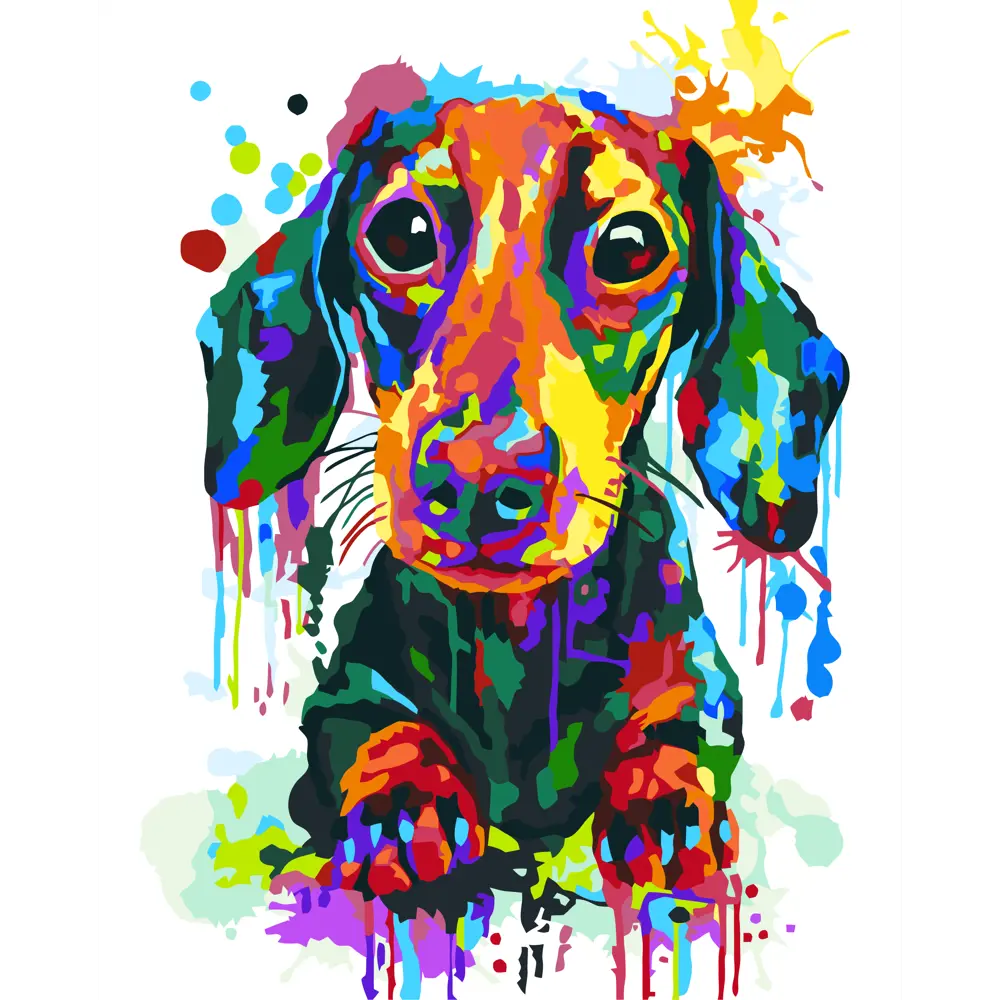 Картина по номерам Такса 40х50 см FBRUSH STLM-2094845