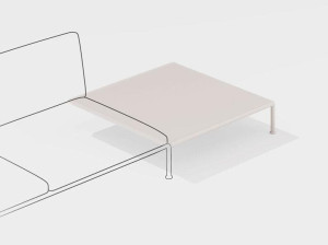 Алюминиевый низкий садовый столик с порошковым покрытием