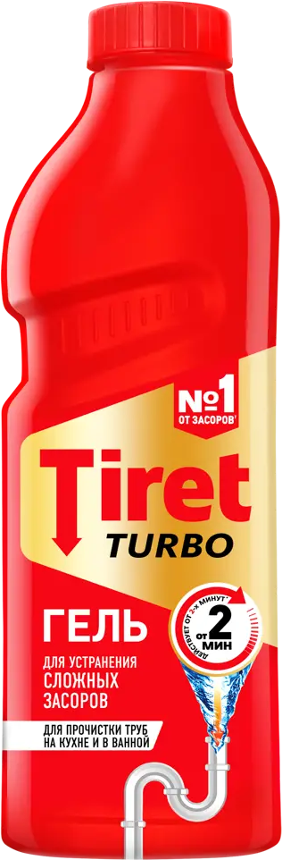 Гель Tiret Turbo для глубокой прочистки труб 1 л 88294290