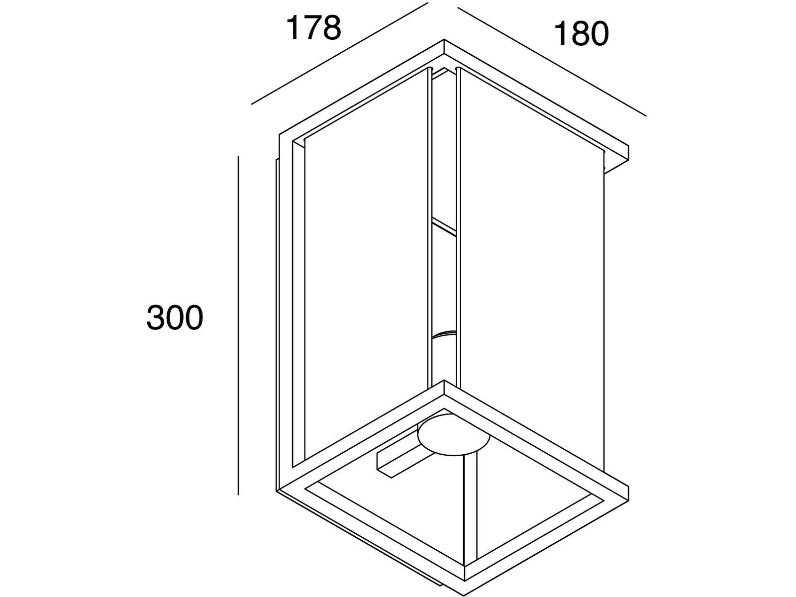 Алюминиевый и стеклянный наружный настенный светильник Novalux TECA ARCH-00008032 - Вид №1