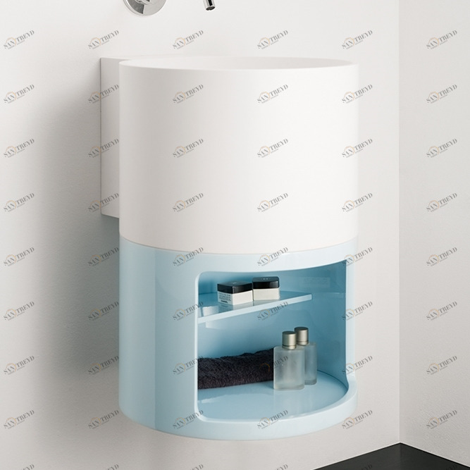 TA011 Подвесная раковина настенная овальная Inbani  белая 