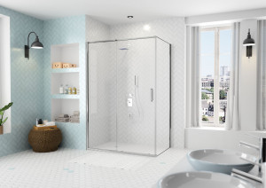 Торцевая панель для монтажа с дверью AR8SPSL90 Merlyn Arysto Хромированный