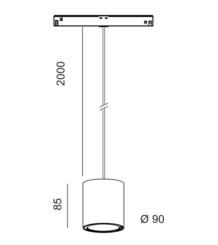 Экструдированный алюминиевый подвесной светильник с регулируемой яркостью Lucifero's мини-трек-потолок ARCH-00133524 - Вид №3