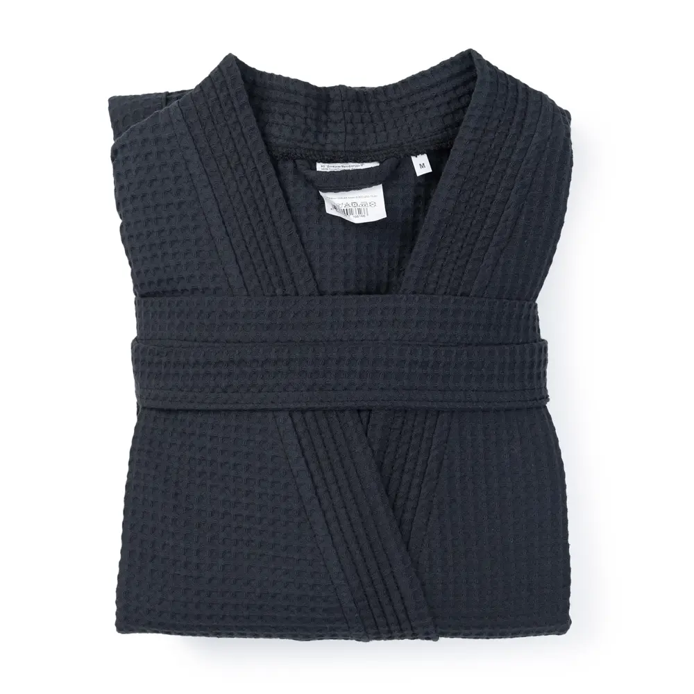 Халат вафельный Enna Black0 без капюшона размер M цвет черный Santreyd STLM-2117433