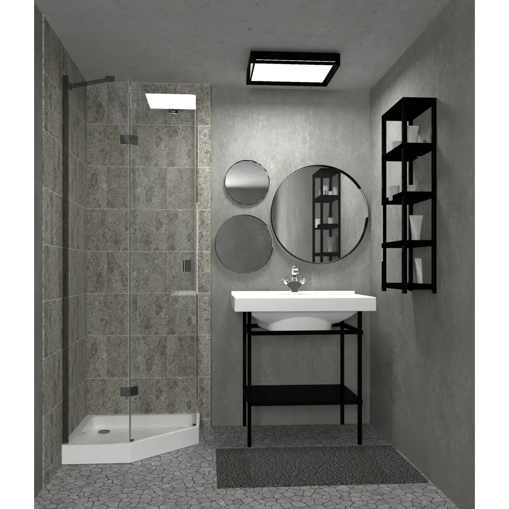 Зеркало Ferro Ø35 см цвет чёрный Santreyd STLM-2110266 - Вид №4