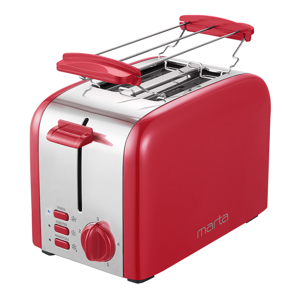 5353196 Тостер MARTA MT-1722 красный STDN-0151585