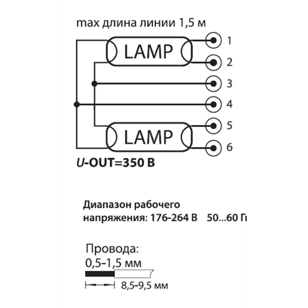 Электронный балласт TDM ELECTRIC для люминесцентных ламп 2×36 Вт 14389580 STLM-0004880 - Вид №5