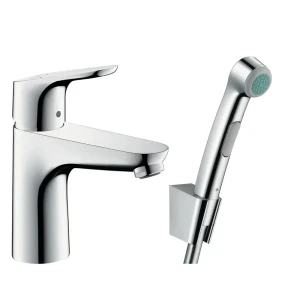 Смеситель для раковины Hansgrohe Focus E2 однорычажный с гигиеническим душем цвет хром 82600654 STLM-2062132